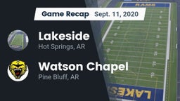 Recap: Lakeside  vs. Watson Chapel  2020