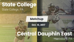 Matchup: State College High vs. Central Dauphin East  2017