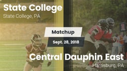 Matchup: State College High vs. Central Dauphin East  2018