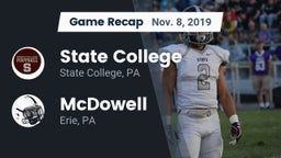 Recap: State College  vs. McDowell  2019
