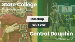 Matchup: State College High vs. Central Dauphin  2020
