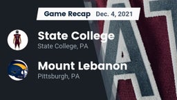 Recap: State College  vs. Mount Lebanon 2021