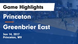 Princeton  vs Greenbrier East Game Highlights - Jan 14, 2017