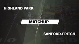 Matchup: Highland Park High vs. Sanford-Fritch  2016