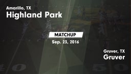 Matchup: Highland Park High vs. Gruver  2016