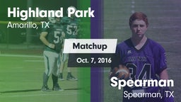 Matchup: Highland Park High vs. Spearman  2016