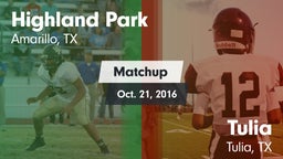 Matchup: Highland Park High vs. Tulia  2016
