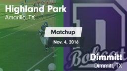Matchup: Highland Park High vs. Dimmitt  2016