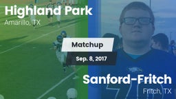 Matchup: Highland Park High vs. Sanford-Fritch  2017