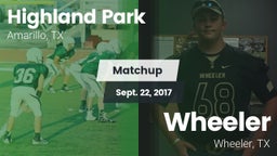 Matchup: Highland Park High vs. Wheeler  2017