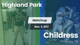 Matchup: Highland Park High vs. Childress  2017
