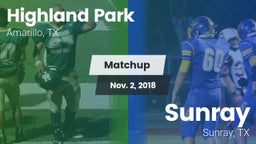 Matchup: Highland Park High vs. Sunray  2018