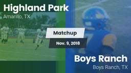 Matchup: Highland Park High vs. Boys Ranch  2018