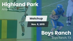 Matchup: Highland Park High vs. Boys Ranch  2019