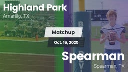 Matchup: Highland Park High vs. Spearman  2020