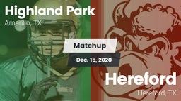 Matchup: Highland Park High vs. Hereford  2020