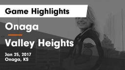 Onaga  vs Valley Heights  Game Highlights - Jan 25, 2017