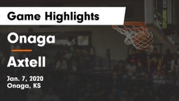 Onaga  vs Axtell  Game Highlights - Jan. 7, 2020