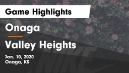 Onaga  vs Valley Heights  Game Highlights - Jan. 10, 2020