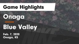 Onaga  vs Blue Valley  Game Highlights - Feb. 7, 2020