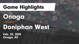 Onaga  vs Doniphan West  Game Highlights - Feb. 25, 2020