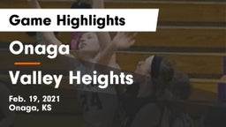 Onaga  vs Valley Heights  Game Highlights - Feb. 19, 2021