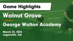 Walnut Grove  vs George Walton Academy Game Highlights - March 22, 2024