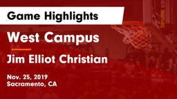 West Campus  vs Jim Elliot Christian  Game Highlights - Nov. 25, 2019