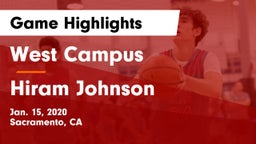 West Campus  vs Hiram Johnson  Game Highlights - Jan. 15, 2020