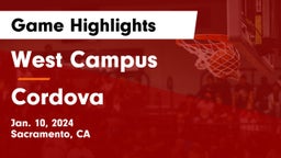 West Campus  vs Cordova  Game Highlights - Jan. 10, 2024