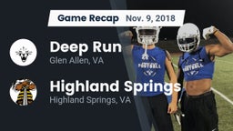 Recap: Deep Run  vs. Highland Springs  2018