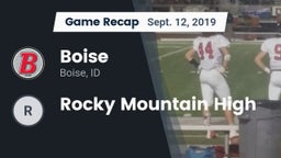 Recap: Boise  vs. Rocky Mountain High 2019