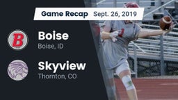 Recap: Boise  vs. Skyview  2019