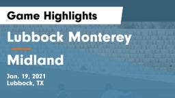 Lubbock Monterey  vs Midland  Game Highlights - Jan. 19, 2021
