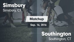 Matchup: Simsbury  vs. Southington  2016
