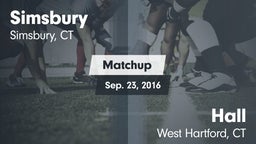Matchup: Simsbury  vs. Hall  2016