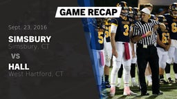 Recap: Simsbury  vs. Hall  2016