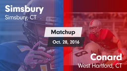 Matchup: Simsbury  vs. Conard  2016