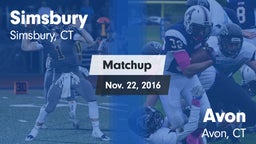 Matchup: Simsbury  vs. Avon  2016