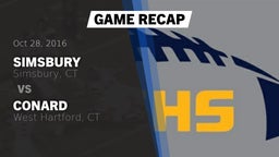 Recap: Simsbury  vs. Conard  2016