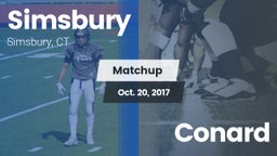 Matchup: Simsbury  vs. Conard 2017