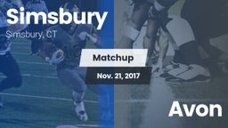 Matchup: Simsbury  vs. Avon 2017