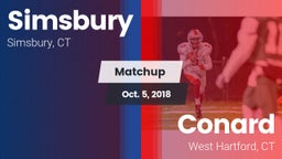 Matchup: Simsbury  vs. Conard  2018