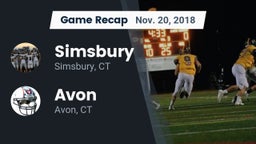 Recap: Simsbury  vs. Avon  2018