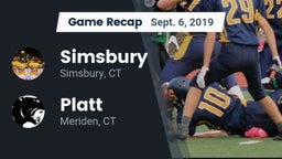 Recap: Simsbury  vs. Platt  2019