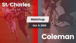 Matchup: St. Charles High Sch vs. Coleman 2020