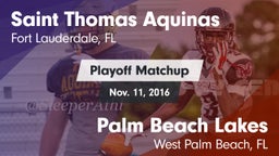 Matchup: Saint Thomas Aquinas vs. Palm Beach Lakes  2016