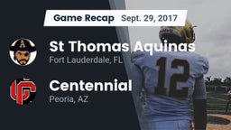 Recap: St Thomas Aquinas  vs. Centennial  2017