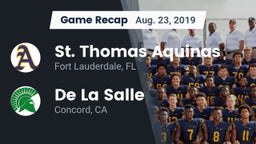Recap: St. Thomas Aquinas  vs. De La Salle  2019