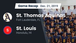 Recap: St. Thomas Aquinas  vs. St. Louis  2019
